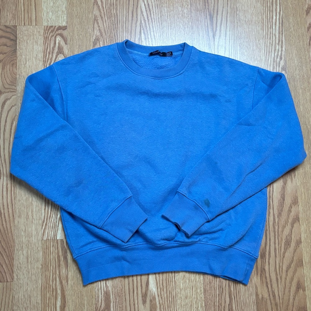 Boohoo Blue Crewneck Sweater